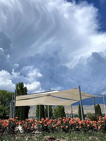 тент на крышу: Навес, Двускатный, Металл, Другой материал, Установка — 10