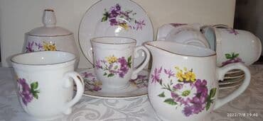 элитный кофейный набор: Кофейный сервиз на 6 персон. 14 предметов: 6 чашек - диаметр 5,5 см — 2