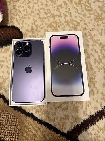 ipod 6: IPhone 14 Pro, Б/у, 256 ГБ, Deep Purple, Защитное стекло, Коробка, Чехол, 77 % — 4