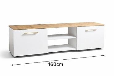 small table: Тумба и подставка для телевизора, Новый, Напольная, ЛДСП, В рассрочку, Платная доставка, цвет - Белый — 1