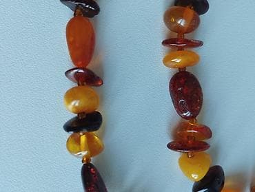 кольцо с янтарем: Бусы, новые из натурального янтаря, длина 115 см. - Длинное ожерелье — 3