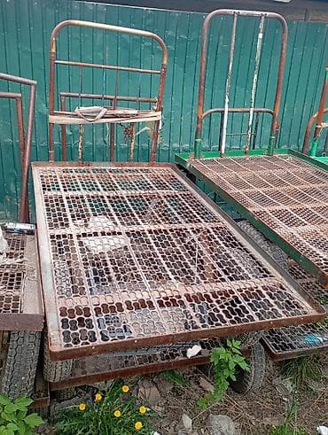 Промышленная платформенная тележка на пневмоколёсах - Тип: ручная