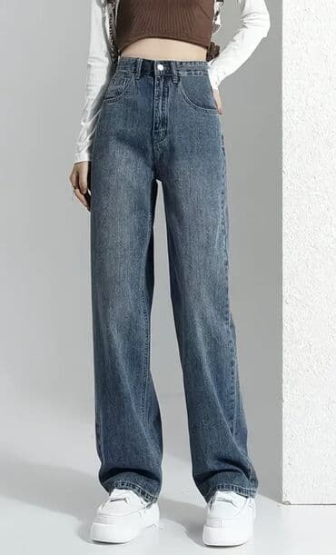 джинсы зимние: Джинсы, Прямые, Китай, Средняя талия, Вареные, С утеплителем, XS — 2