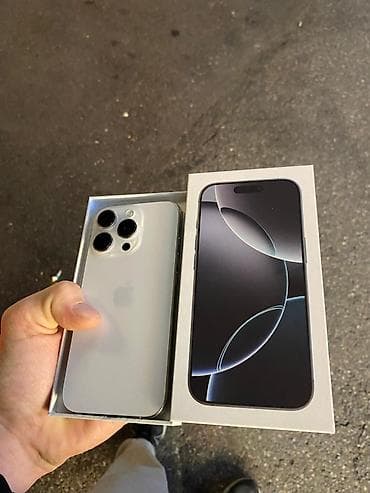 айфон се бу цена: IPhone 16 Pro, Б/у, 128 ГБ, White Titanium, Кабель, Коробка, 100 % — 2