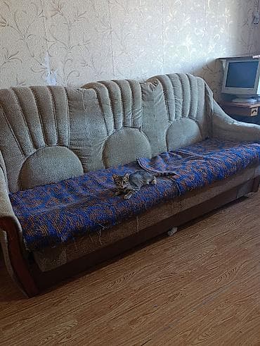 Диваны: Диван раскладной, трехместный.

- отдам даром,старый диван — 2