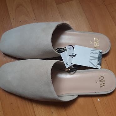 мюли обувь: Мюли Zara, 39 размер (дл.стопы 25 см), замша натуральная — 1