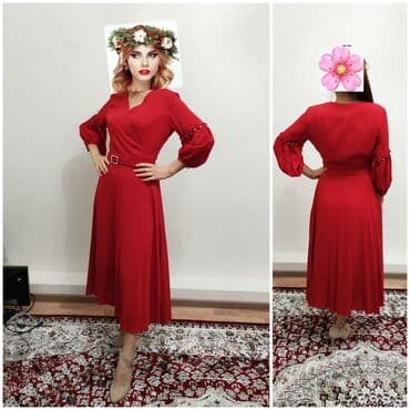 бордовая платья: Красное Платье. Турция. Ткань шифон. Качество соответствует цене — 1