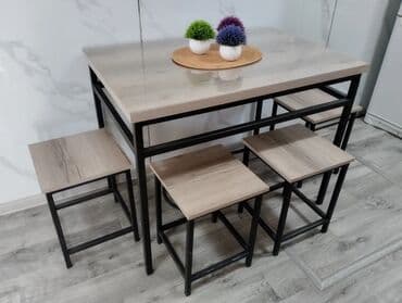 шкаф с антресолью трехдверный: Кухонный стол и стул, Новый — 1