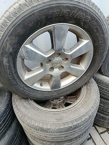 шины на хайлендер: Колеса в сборе 225 / 65 / R 17, Лето, Б/у, Комплект, Внедорожные (АТ/МТ), Литые, отверстий - 6 — 1