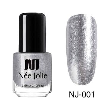 металлические пистолеты: Лак гель для ногтей Née Jolie (Серебристый Металлик и Черный Глянец) — 2