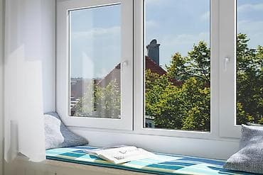 Пластиковые окна с поворотно‑откидной фурнитурой - Трёхстворчатая