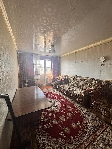 Продажа квартир: 3 комнаты, 54 м², 103 серия, Манас-Ата мкр., 103 серия, 4 этаж, Старый ремонт — 1