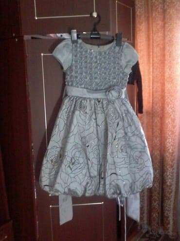 дом вещи: Детское платье, цвет - Серый, Новый — 1