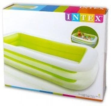 балон для плавание: Надувной семейный бассейн Intex, прямоугольный 60 - Бренд: Intex - — 2