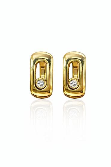 Серьги, Проба 585, Циркон, Детские — 1