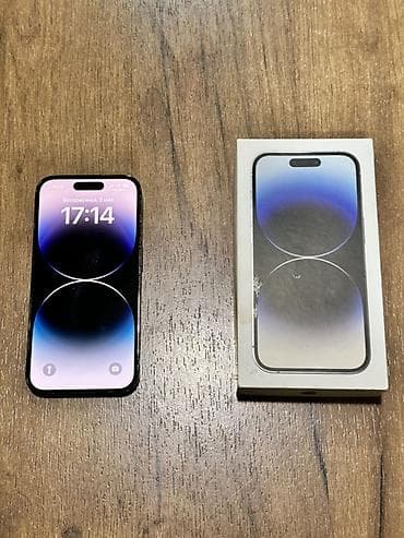 IPhone 14 Pro, Б/у, 256 ГБ, Черный, Коробка, 75 % — 2