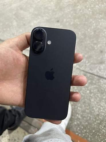 ios 16: IPhone 16, 128 ГБ, Черный, Зарядное устройство, Защитное стекло, Чехол, 91 % — 1