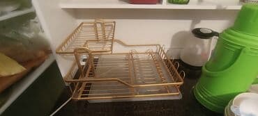 сушилка для посуда: Двухъярусная сушилка для посуды с поддоном. - Материал: металлическая — 2