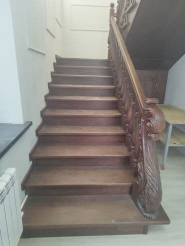 Дизайн, проектирование: Деревянная лестница Для дома, Форма лестницы: П-образная — 29