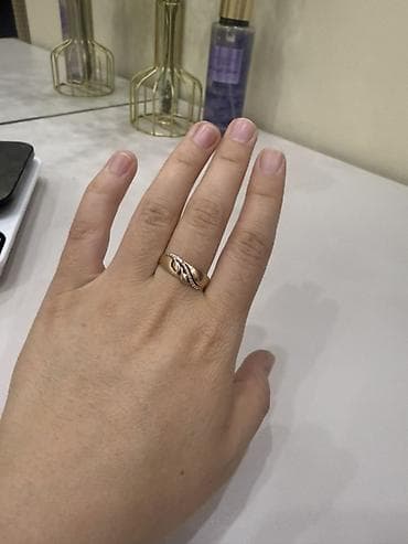 Золотое кольцо с узором “колосок”проба 585 - Материал: жёлтое золото