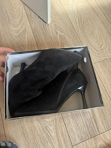 плащ женский бишкек: Женские ботильоны на каблуке - Цвет: черный - Материал верха: замша — 1