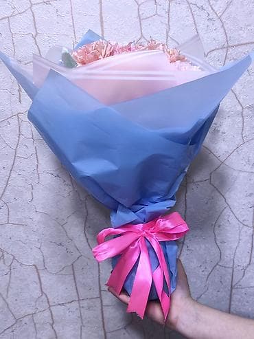 бутон: Букет ручной работы из Гвоздик(диантус)🌺🪷💐из гофрированной бумаги в — 4