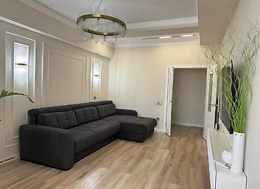 Гарнитур для зала, Новый, Диван, Тумба под ТВ, Кресло, Ткань, текстиль, цвет - Серый