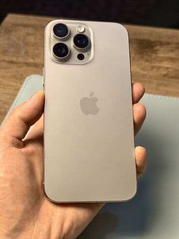 iphone adapter: IPhone 16 Pro Max, Б/у, 256 ГБ, Natural Titanium, Чехол, Коробка, 100 % — 1