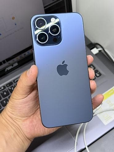 note 5: IPhone 15 Pro Max, Б/у, 256 ГБ, Blue Titanium, Зарядное устройство, Чехол, 100 % — 1