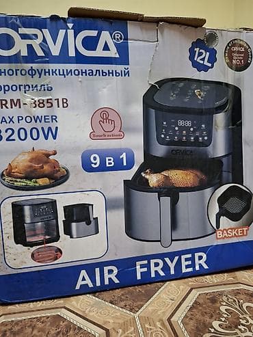 фрютер: Аэрогриль ORVICA ORM-3851B (Air Fryer) - Объем: 12 л - Мощность: 3200 — 2