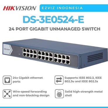 сетевые карты для серверов ieee 802 3z: DS-3E0524-E(B) 24 Port Gigabit Unmanaged Switch 24 x Gigabit Ethernet — 1