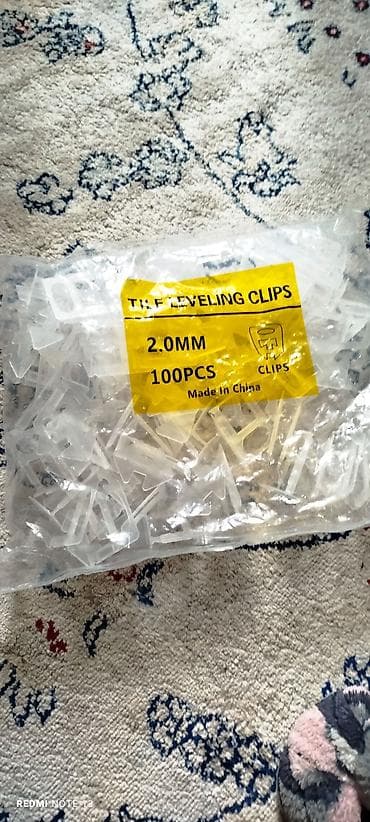 Клипсы для выравнивания плитки - Набор: 100 штук - Толщина шва: 2,0