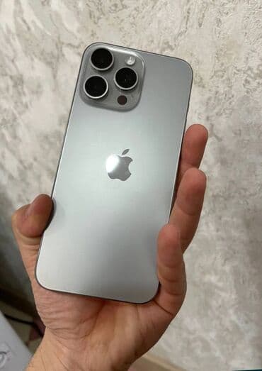 айфон 9 бу бишкек: IPhone 15 Pro, Колдонулган, 128 ГБ, Natural Titanium, Кабель, 87 % — 1
