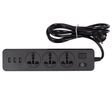 блоки питания fractal design: Сетевой фильтр ТВ-Т13, 3 розетки + 3 USB, 2 м, сечение 3х0,75мм — 1