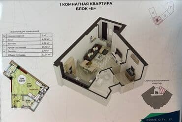 клубный дом карвен: 1 комната, 32 м², Элитка, 4 этаж, ПСО (под самоотделку) — 2