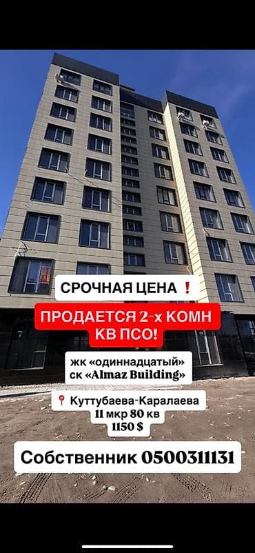 2 комнаты, 80 м², Готовая ПСО (под самоотделку)