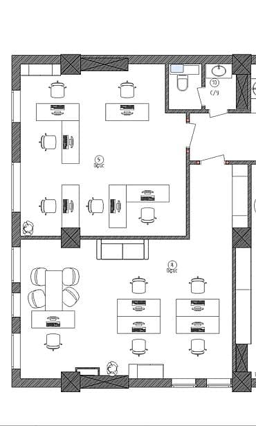 парк авеню: Аренда офисов, 74 м², В бизнес центре, 1 линия — 9