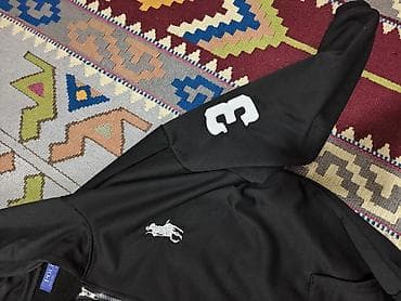 nike tech flece: Мужская толстовка, M, Polo Ralph Lauren, Б/у, цвет - Черный — 3