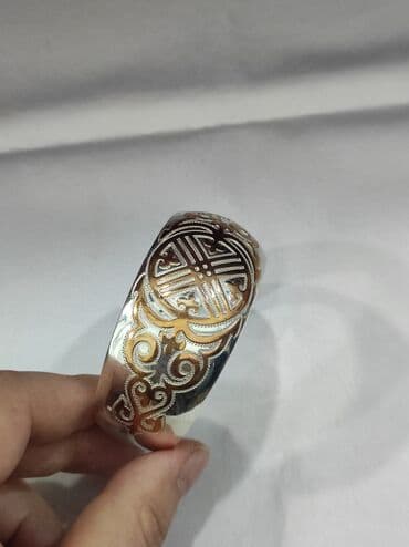 золотая лошадь цена: Серебряный Билерик "Тундук" Серебро 925 с напылением золото Без — 3