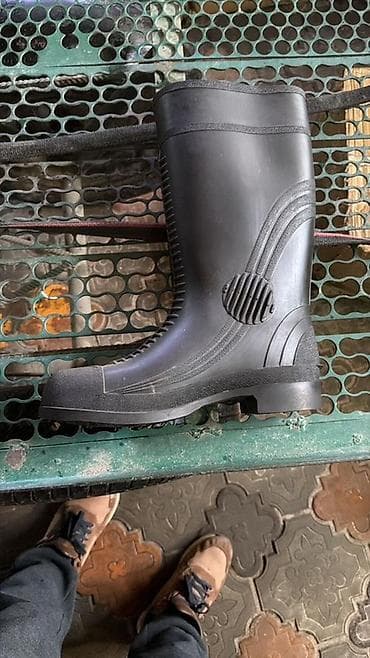 строительные обувь: Резиновые сапоги, 41, Новый, цвет - Черный, Самовывоз, Платная доставка — 3