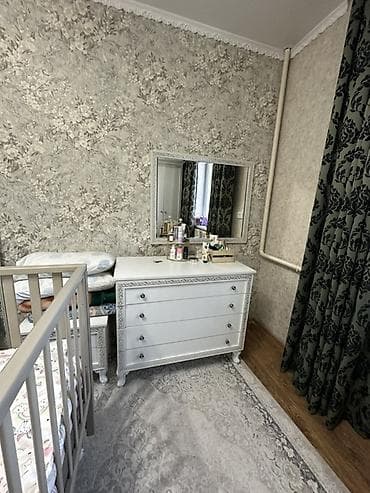 шторы спальня: Спальный гарнитур, Двуспальная кровать, Шкаф, Комод, Белоруссия, Дерево, цвет - Белый — 3