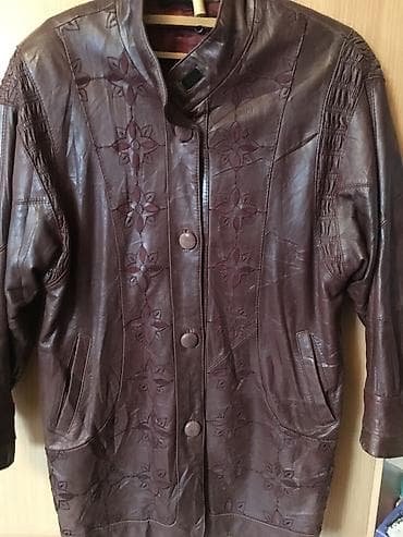 Шубы: Кожаная куртка, Классическая модель, Натуральная кожа, Удлиненная модель, XL — 2