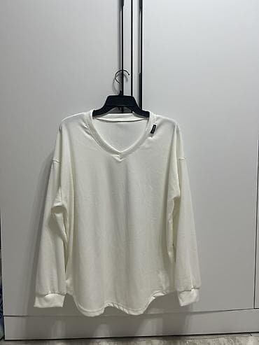 мужские футболки с длинным рукавом: Лонгслив, цвет - Белый, 2XL — 1