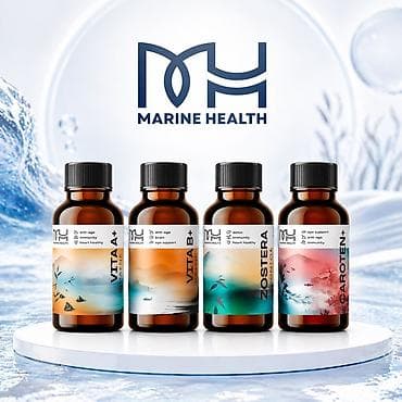 Комплекс витаминов, Для работы мозга, Marine Health, Vita Marine B+, Для взрослых, Жидкость — 1