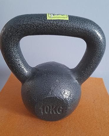 Велосипеддер: Гири и гантели, новые в наличии: - гиря, чёрная 10 кг, цена 5000 сом — 6