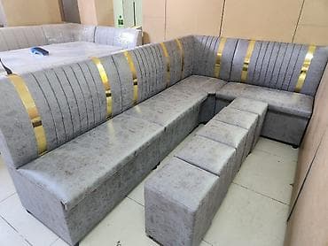 coffee table: Кухонный мягкий уголок, Другой материал, цвет - Серый — 1