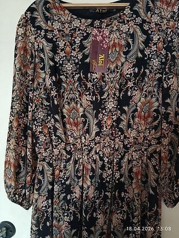 air pots: Повседневное платье, Лето, Длинная модель, Шифон, 2XL — 6