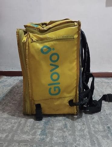 ремонт сумка: Терморюкзак курьерский Glovo, жёлтый - Формат: короб-сумка для — 3