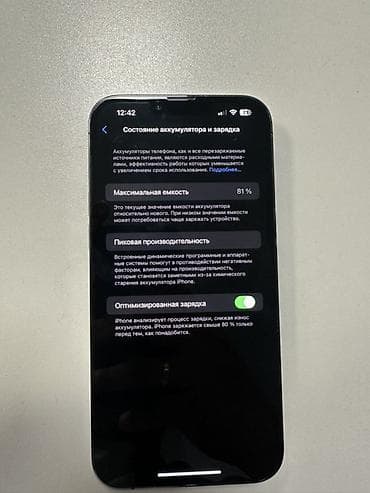 aphone xs: IPhone 13 Pro, Б/у, 256 ГБ, Графит, Кабель, 81 % — 3