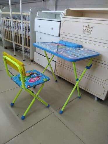 детский письменный стол бишкек: Парта детская с рисунками в комплекте стульчик пенал и парта — 3